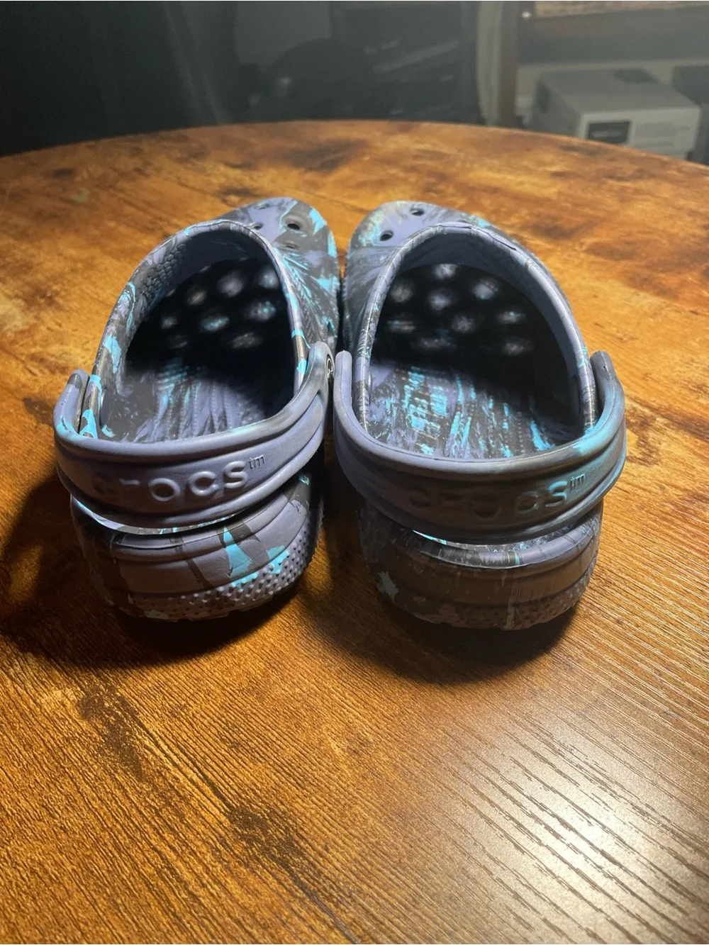 CROCS Kids Slip-On Clog in shades of Blue Marble Accent